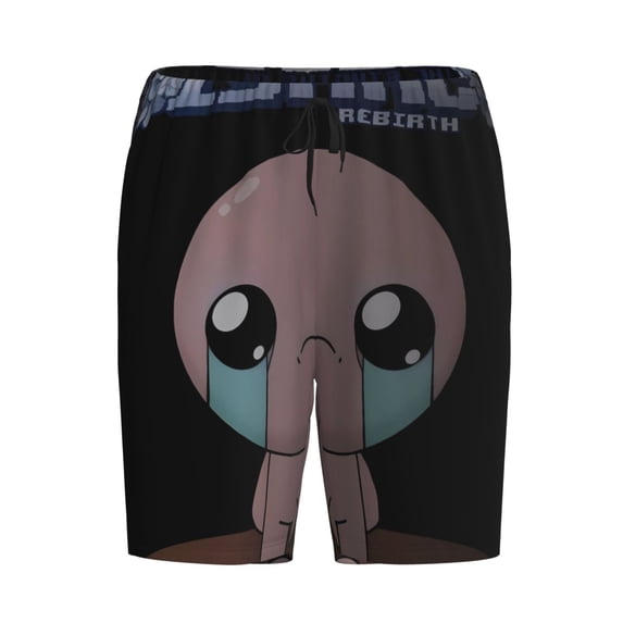 Lsque The Binding of Isaac Mens Sleep Pajama Shorts,Short Pajama Pants, Cotton Ultra-Soft Knit-XX-Large