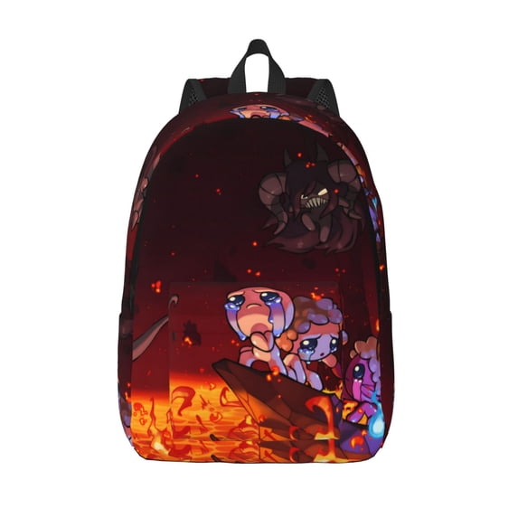 Lsque The Binding of Isaac Pattern Canvas Daypack, Durable Backpack, High-quality Versatile Backpack,Vintage Compact Backpack-Medium