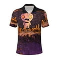 thumbnail image 1 of Lsque The Binding of Isaac Pattern Golf Shirts for Men Dry Fit Print Moisture Wicking Performance Short Sleeve Polo Shirt-Large, 1 of 7
