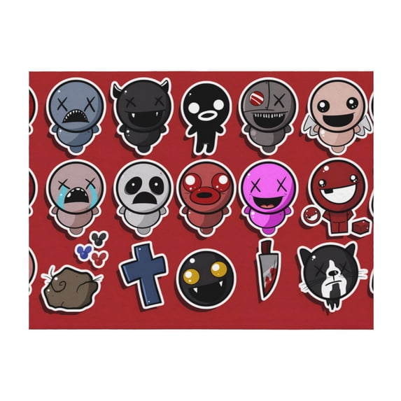 Lsque The Binding of Isaac Print Flannel Throw Blanket, Ultra-soft Blanket for Bed, Couch, Car, Hypoallergenic Anti-pilling blanket-60"x50"