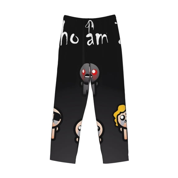 Lsque The Binding of Isaac Print Men's Pajama Pants, Lounge Pant - Comfortable Home Wear,Elastic Waistband, Stylish Design-Small