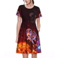 thumbnail image 1 of Lsque The Binding of Isaac Print Women's Casual Dress T-Shirt Summer Short Sleeve Scoop Neck Swing Dresses, 1 of 7