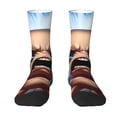 thumbnail image 1 of Lsque The Binding of Isaac Printed Men's Crew Socks, Soft Durable Breathable Moisture-Wicking with Odor Control Cotton socks, 1 of 7