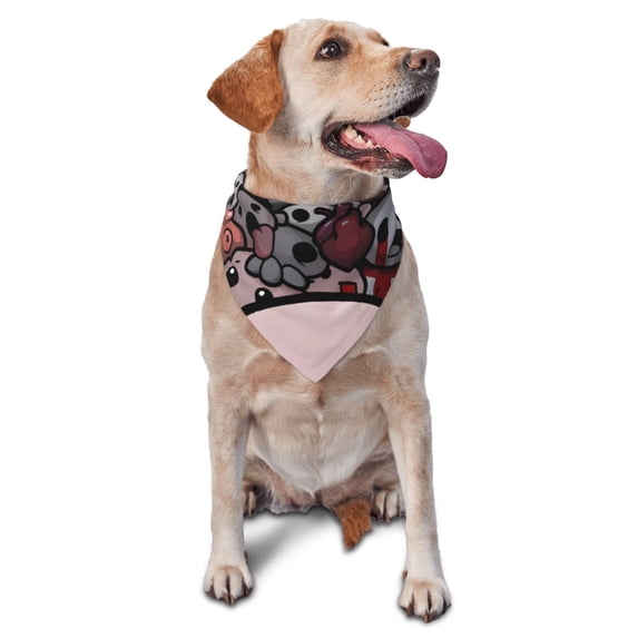 Lsque The Binding of Isaac Printing Dog Bandana ,Cat Scarf Adjustable Bib Handkerchief Accessories for Dogs Cats,Pet scarf,Pet fashion