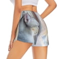 thumbnail image 1 of Lsque The Cat Looks in the Mirror Printed Women's Running Shorts with Liner Pockets,Elastic Quick Dry Workout Athletic Gym Yoga Shorts,Womens High Waist Shorts-X-Large, 1 of 9
