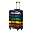 thumbnail image 1 of Lsque Thin Green Line With USA Flag Printed Luggage Cover, Travel Luggage Protector,Scratch and Dirt Resistant, Fits 18-32 Inch Luggage-Small, 1 of 7