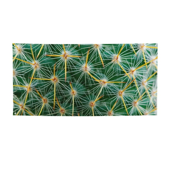 Lsque Thorns Of Macro Cactus Pattern Party Banner, Festive Banner , Holiday Celebrations and Events for Carnival Birthday Party Festival Decorations-Small