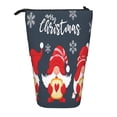 thumbnail image 1 of Lsque Three Cute Christmas Gnomes Pattern Telescopic Pencil Bag Pen Holder Stationery Case, Stand-up Retractable Transformer Bag Organizer, 1 of 6