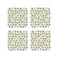 thumbnail image 1 of Lsque Tiger Leaves Pattern 4" Drink Coasters Set of 4, PVC Leather Absorbent Coasters, Table Coaster Set Decorative Coffee Cup Coasters Housewarming Gift -Square, 1 of 6