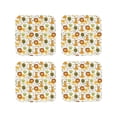 thumbnail image 1 of Lsque Tiger Lion Pattern 4" Drink Coasters Set of 4, PVC Leather Absorbent Coasters, Table Coaster Set Decorative Coffee Cup Coasters Housewarming Gift -Square, 1 of 6
