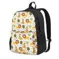 thumbnail image 1 of Lsque Tiger Lion Pattern Adult Backpack – Durable & Lightweight PU Canvas Storage Bag , 15” Laptop Compartment, and Multiple Pockets, 1 of 6