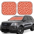 thumbnail image 1 of Lsque Tomato 2 PCS Windshield Sun Shade | CarFoldable Window Covers | Car Accessories Reflect UV for Universal Cars SUV Truck | Large, 1 of 7