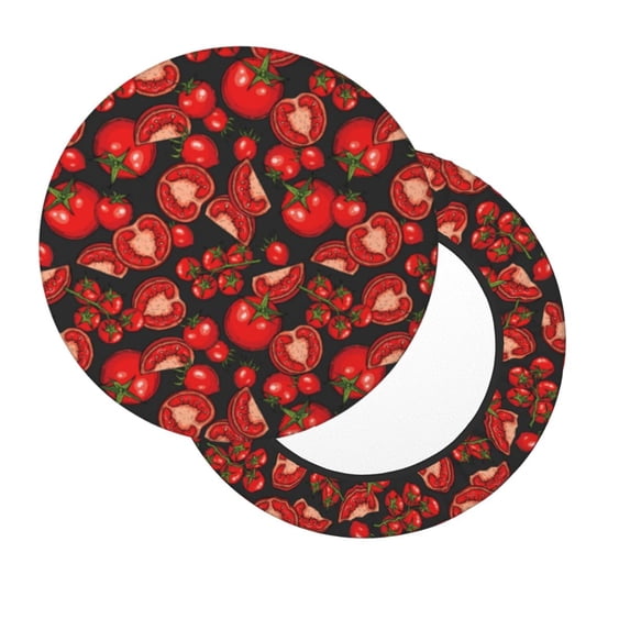 Lsque Tomato Round Bar chair cushion covers Velvet Fabric Premium Comfort Protects from Scratches and Stains for 14-17 Inch Chair- 12 inch