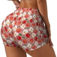 thumbnail image 1 of Lsque Tomatoes Pattern High Waisted Biker Shorts for Women-Tummy Control Fitness Athletic Workout Running Yoga Gym Shorts,Moisture-Wicking-Small, 1 of 9
