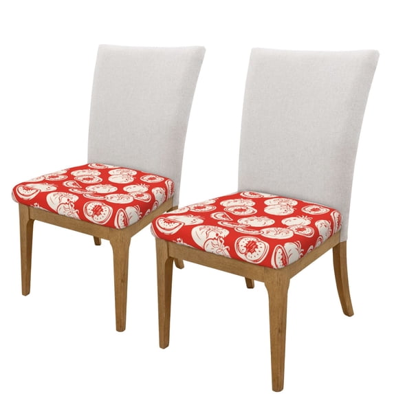 Lsque Tomatoes Printed Square Couch Cushion Covers, Floral Sofa Cushion Covers Replacement, Stretch Couch Covers for Couch-16.9in