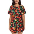 thumbnail image 1 of Lsque Tomatoes Women's Short-Sleeved Pajama Set - 2 Piece Soft and Lightweight Sleepwear Set-Large, 1 of 9