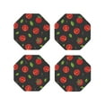 thumbnail image 1 of Lsque Tomatoes1 Pattern 4" Drink Coasters Set of 4, PVC Leather Absorbent Coasters, Table Coaster Set Decorative Coffee Cup Coasters Housewarming Gift -Octagon, 1 of 6
