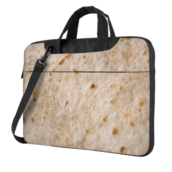 Lsque Tortilla Pattern Laptop Bag – Portable & Slim Single-Shoulder Computer Case with Adjustable Strap, Protective, Lightweight for 13”/14”/15.6” Laptops