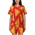 thumbnail image 1 of Lsque Tortilla chips Pattern Women's Short-Sleeved Pajama Set - 2 Piece Soft and Lightweight Sleepwear Set-Small, 1 of 6