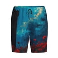 thumbnail image 1 of Lsque Tower And Red Roses Mens Sleep Pajama Shorts,Short Pajama Pants, Cotton Ultra-Soft Knit-XX-Large, 1 of 9
