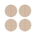 thumbnail image 1 of Lsque Train1 Pattern 4" Drink Coasters Set of 4, PVC Leather Absorbent Coasters, Table Coaster Set Decorative Coffee Cup Coasters Housewarming Gift -Round Shape, 1 of 6