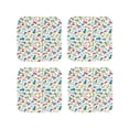 thumbnail image 1 of Lsque Transport1 Pattern 4" Drink Coasters Set of 4, PVC Leather Absorbent Coasters, Table Coaster Set Decorative Coffee Cup Coasters Housewarming Gift -Square, 1 of 6