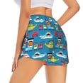 thumbnail image 1 of Lsque Transportations With Animals Printed Women's Running Shorts with Liner Pockets,Elastic Quick Dry Workout Athletic Gym Yoga Shorts,Womens High Waist Shorts-XX-Large, 1 of 9