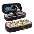 thumbnail image 1 of Lsque Transports with Animals Printed Big Capacity PU Leather Pencil Case Large Pencil Pouch Stationery Pen Bag Pencil Holder for Teen, 1 of 6