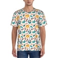 thumbnail image 1 of Lsque Travel Elements Pattern Mens Polo Golf Shirts Funny Graphics Shorts Sleeve Button Shirts Baseball T-shirt-Large, 1 of 7