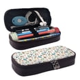 thumbnail image 1 of Lsque Travel1 Printed Big Capacity PU Leather Pencil Case Large Pencil Pouch Stationery Pen Bag Pencil Holder for Teen, 1 of 6