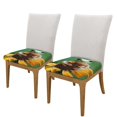 thumbnail image 1 of Lsque Tree Frog Sitting On Sunflowes Printed Square Couch Cushion Covers, Floral Sofa Cushion Covers Replacement, Stretch Couch Covers for Couch-16.9in, 1 of 9