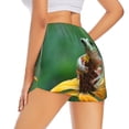 thumbnail image 1 of Lsque Tree Frog Sitting On Sunflowes Printed Women's Running Shorts with Liner Pockets,Elastic Quick Dry Workout Athletic Gym Yoga Shorts,Womens High Waist Shorts-Medium, 1 of 9