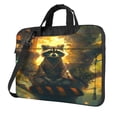 thumbnail image 1 of Lsque Tree Meditating Raccoon Pattern Laptop Bag – Portable & Slim Single-Shoulder Computer Case with Adjustable Strap, Protective, Lightweight for 13”/14”/15.6” Laptops, 1 of 8