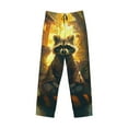 thumbnail image 1 of Lsque Tree Meditating Raccoon Print Men's Pajama Pants, Lounge Pant - Comfortable Home Wear,Elastic Waistband, Stylish Design-Medium, 1 of 9