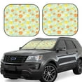 thumbnail image 1 of Lsque Tree Palms Lemon 2 PCS Windshield Sun Shade | CarFoldable Window Covers | Car Accessories Reflect UV for Universal Cars SUV Truck | Small, 1 of 7