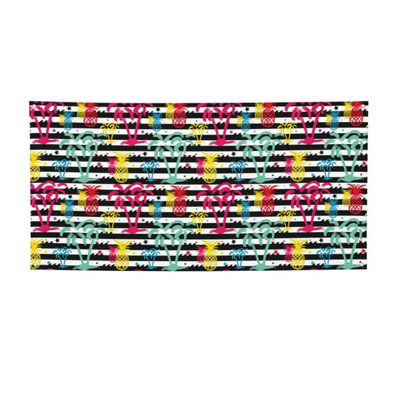 Lsque Trendy Colorful Pineapples Pattern Party Banner, Festive Banner , Holiday Celebrations and Events for Carnival Birthday Party Festival Decorations-Small