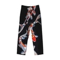 thumbnail image 1 of Lsque Tricolor Koi Fish Trio Print Men's Pajama Pants, Lounge Pant - Comfortable Home Wear,Elastic Waistband, Stylish Design-Large, 1 of 9