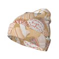 thumbnail image 1 of Lsque Tropical Beach Sea Shell Pattern Knitted Beanie, Unisex Winter Hat, Knit Hat Winter Beanies Thick Fisherman Beanies Cuffed Plain Skull Caps, 1 of 6