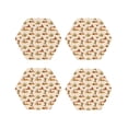 thumbnail image 1 of Lsque Tropical Desert Pattern 4" Drink Coasters Set of 4, PVC Leather Absorbent Coasters, Table Coaster Set Decorative Coffee Cup Coasters Housewarming Gift -Hexagon, 1 of 6