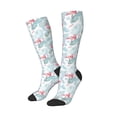 thumbnail image 1 of Lsque Tropical Flamingo Printed Crew Socks Men's Women's LightWeight Thin Casual Calf Socks ,Knee High Socks,Cotton Socks, 1 of 9