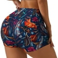 thumbnail image 1 of Lsque Tropical Flower Pattern High Waisted Biker Shorts for Women-Tummy Control Fitness Athletic Workout Running Yoga Gym Shorts,Moisture-Wicking-Medium, 1 of 9