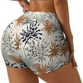 thumbnail image 1 of Lsque Tropical Leaves Pattern High Waisted Biker Shorts for Women-Tummy Control Fitness Athletic Workout Running Yoga Gym Shorts,Moisture-Wicking-Medium, 1 of 9