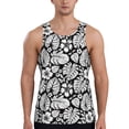 thumbnail image 1 of Lsque Tropical Leaves Pattern Mens Tank Tops Muscle Athletic Quick Dry Sleeveless Workout Fitness T Shirts Beach Tank Top, Loose-fit Sleeveless Shirt for Men-4X-Large, 1 of 7