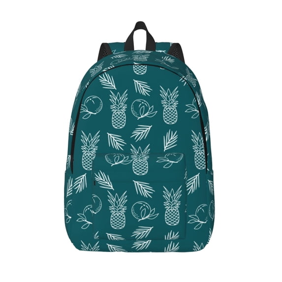 Lsque Tropical Pineapple Pattern Canvas Daypack, Durable Backpack, High-quality Versatile Backpack,Vintage Compact Backpack-Medium