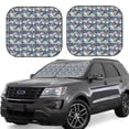 thumbnail image 1 of Lsque Tropical Sloth 2 PCS Windshield Sun Shade | CarFoldable Window Covers | Car Accessories Reflect UV for Universal Cars SUV Truck | Large, 1 of 7