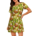 thumbnail image 1 of Lsque Tropical Summer Fruit Pattern Nightgowns for Women Sleep Shirts Short Sleeve Nightshirt Pullover Nightdress Soft Sleepwear Relaxed Fit Nightdress, 1 of 6