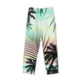 thumbnail image 1 of Lsque Tropical Summer Palm Print Men's Pajama Pants, Lounge Pant - Comfortable Home Wear,Elastic Waistband, Stylish Design-Small, 1 of 9