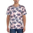 thumbnail image 1 of Lsque Tropics Palm Trees Pattern Mens Polo Golf Shirts Funny Graphics Shorts Sleeve Button Shirts Baseball T-shirt-XX-Large, 1 of 7