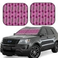 thumbnail image 1 of Lsque Tulips Flowers 2 PCS Windshield Sun Shade | CarFoldable Window Covers | Car Accessories Reflect UV for Universal Cars SUV Truck | Large, 1 of 7