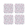 thumbnail image 1 of Lsque Tulips Flowers Pattern 4" Drink Coasters Set of 4, PVC Leather Absorbent Coasters, Table Coaster Set Decorative Coffee Cup Coasters Housewarming Gift -Square, 1 of 6